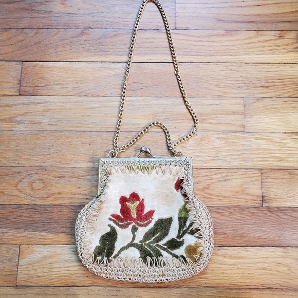 Vintage Mister Simon Ernest made in Italy floral bag purse - Picture 3 of 12